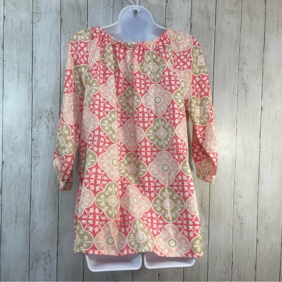 White Stage Peach Glow 3/4 Sleeve Blouse Medium - Picture 5 of 7